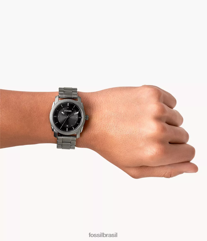 Fossil assistir homens relógio de aço inoxidável da máquina fumaça 66RZLJ1354