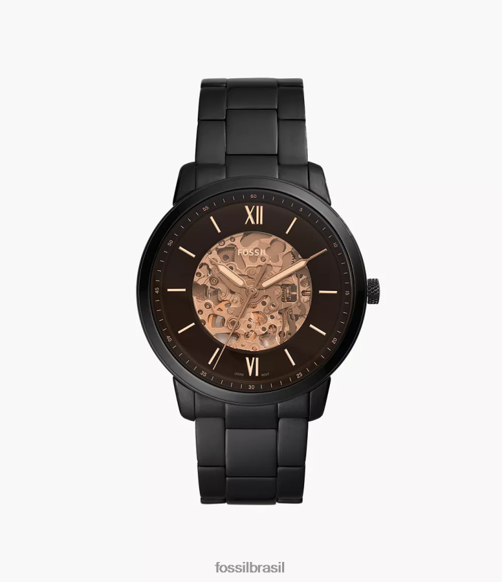 Fossil assistir homens relógio neutro automático em aço inoxidável preto 66RZLJ1381