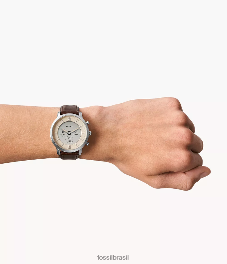 Fossil assistir homens couro smartwatch híbrido neutro gen 6 Castanho médio 66RZLJ1332