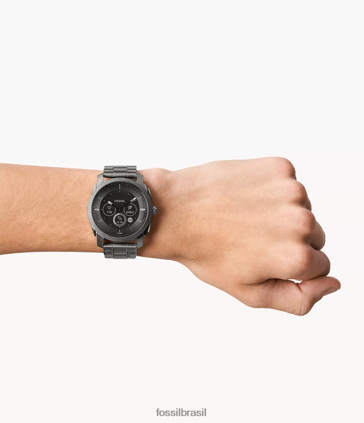 Fossil assistir homens máquina gen 6 híbrido smartwatch aço inoxidável fumaça 66RZLJ1331