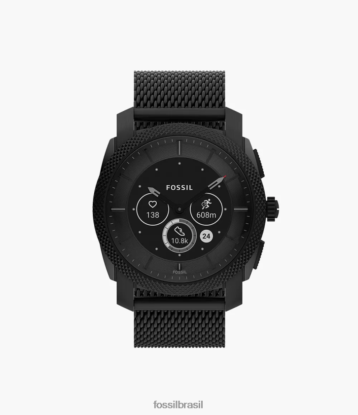 Fossil assistir homens máquina gen 6 híbrido smartwatch aço inoxidável preto 66RZLJ1330