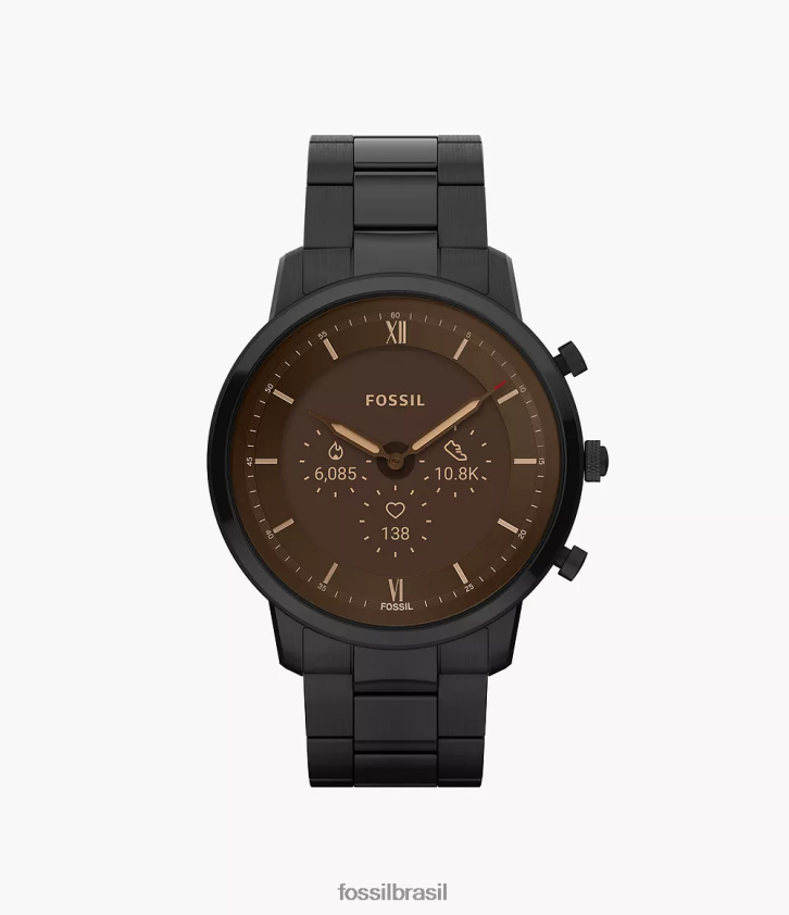 Fossil assistir homens smartwatch híbrido neutro gen 6 em aço inoxidável preto 66RZLJ1336
