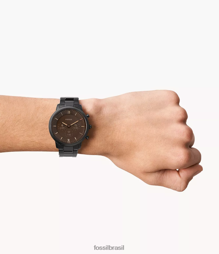 Fossil assistir homens smartwatch híbrido neutro gen 6 em aço inoxidável preto 66RZLJ1336