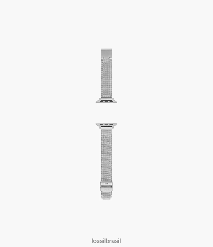 Fossil acessório mulheres Faixa de malha de aço inoxidável de 38mm/40mm/41mm para apple watch branco 66RZLJ258