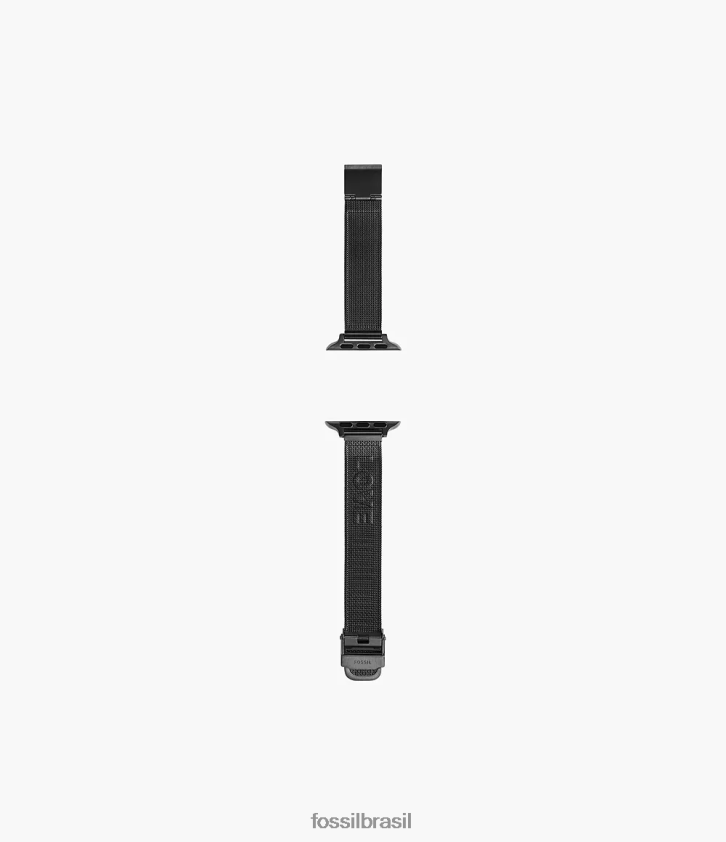 Fossil acessório mulheres Faixa de malha de aço inoxidável de 38mm/40mm/41mm para apple watch preto 66RZLJ272