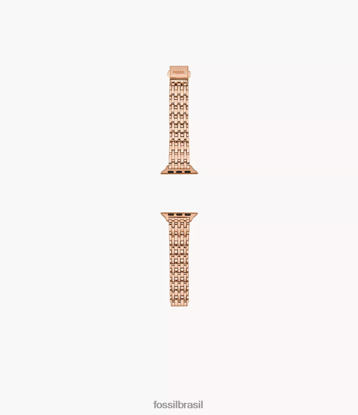 Fossil acessório mulheres Pulseira de aço inoxidável de 38 mm/40 mm/41 mm para Apple Watch tom de ouro rosa 66RZLJ169