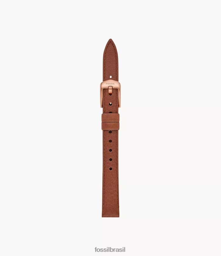 Fossil acessório mulheres Pulseira de couro leve de 12 mm Castanho médio 66RZLJ122