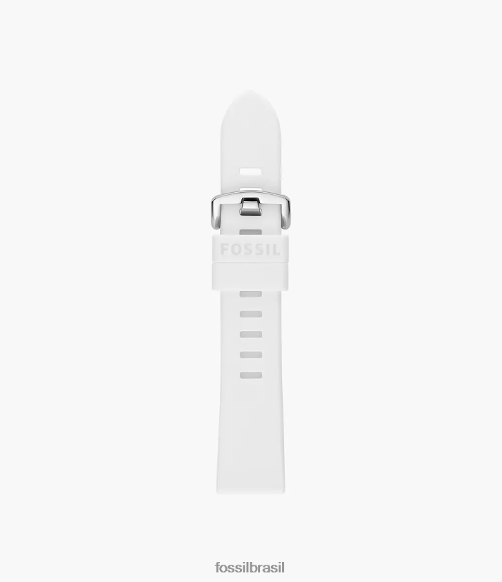 Fossil acessório mulheres Pulseira de silicone de 20 mm branco 66RZLJ159