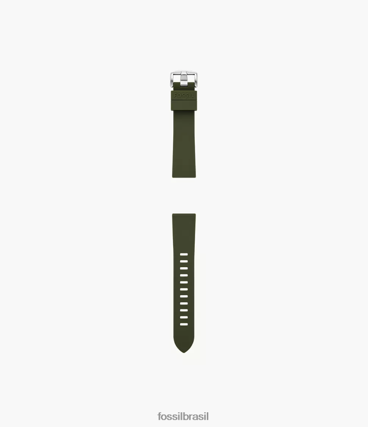 Fossil acessório mulheres Pulseira de silicone de 20 mm verde 66RZLJ154