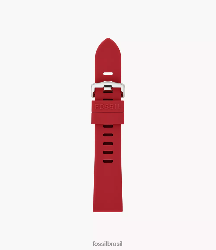 Fossil acessório mulheres Pulseira de silicone de 20 mm vermelho 66RZLJ156
