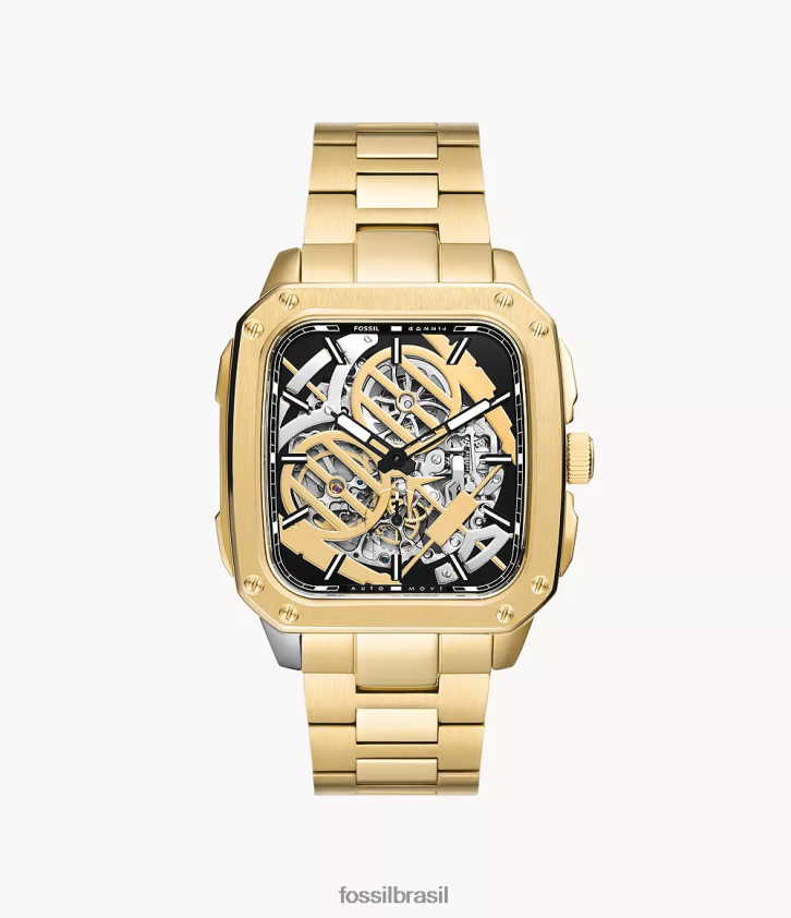 Fossil assistir mulheres edição limitada relógio star wars c-3po automático em aço inoxidável tom de ouro 66RZLJ39