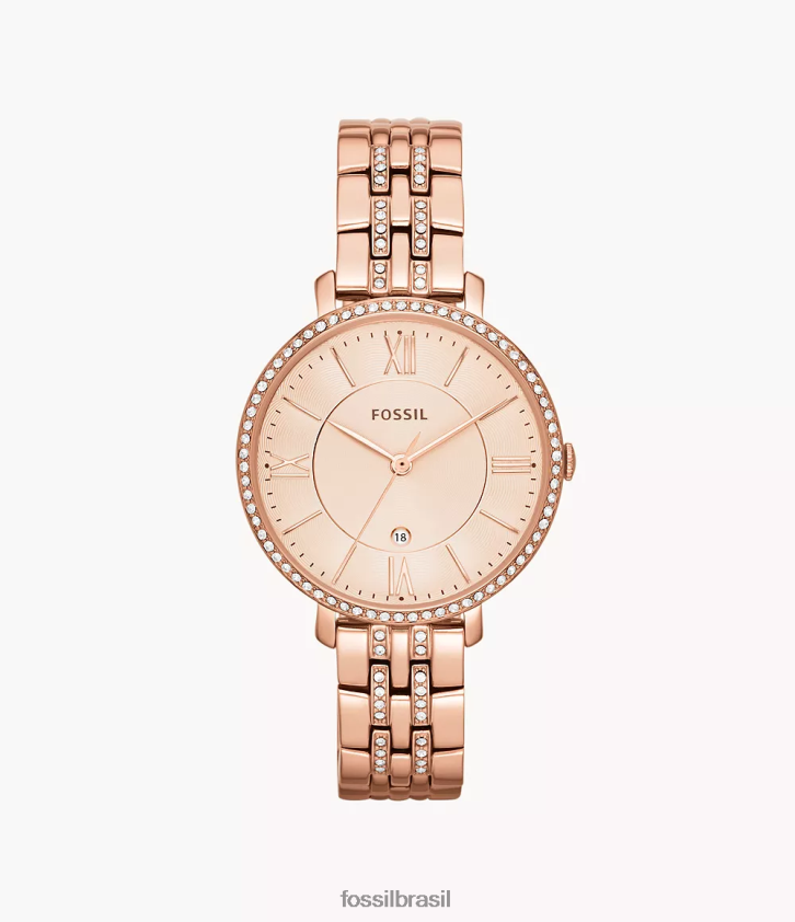 Fossil assistir mulheres relógio jaqueline em aço inoxidável tom rosa 66RZLJ111