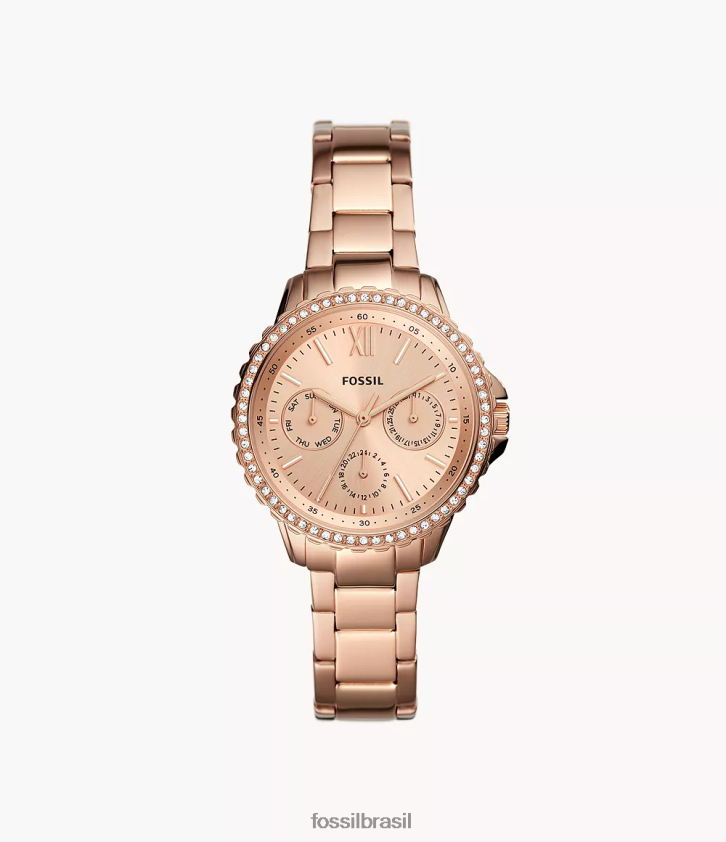 Fossil assistir mulheres relógio multifuncional izzy em aço inoxidável tom de ouro rosa 66RZLJ116