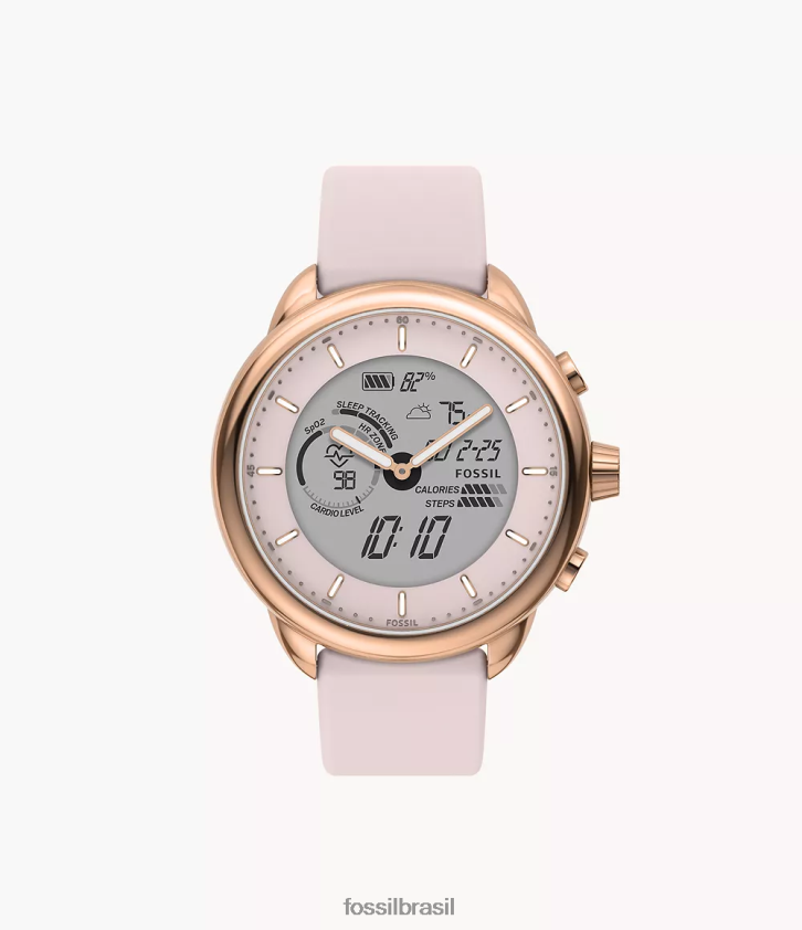 Fossil assistir mulheres smartwatch híbrido de silicone edição de bem-estar geração 6 corar 66RZLJ11