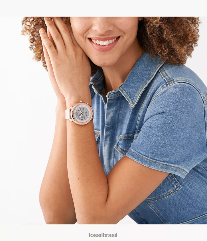 Fossil assistir mulheres smartwatch híbrido de silicone edição de bem-estar geração 6 corar 66RZLJ11