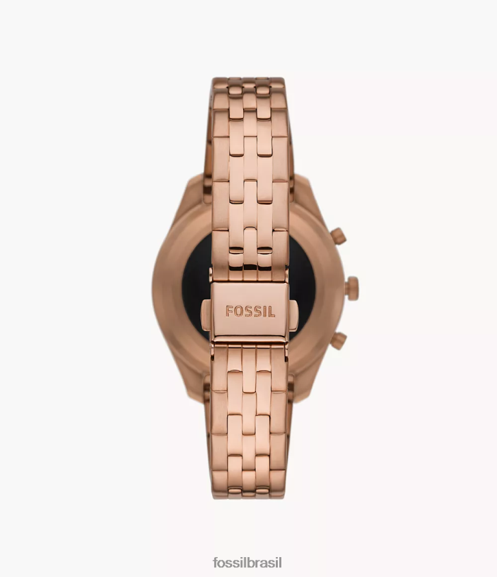 Fossil assistir mulheres smartwatch híbrido hr scarlette aço inoxidável tom de ouro rosa 66RZLJ274